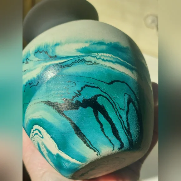 VTG Nemadji pottery vase Moose Lake Southwestern 5.5 studio art - Picture 7 of 7